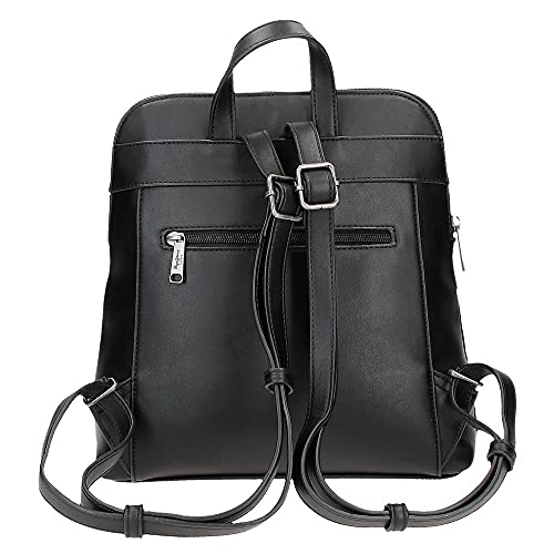Pepe Jeans Anais Mochila Casual Negro 26x29x10 cms Piel sintética 7,54L