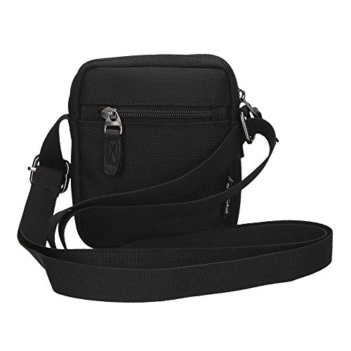 Pepe Jeans Counter Bandolera Negro 12x15x3,5 cms Poliéster y PU