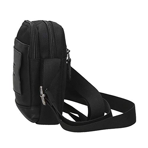 Pepe Jeans Counter Bandolera Negro 12x15x3,5 cms Poliéster y PU