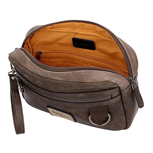 Pepe Jeans Miller Bolso de Mano Marrón 24,5x15x6 cms Piel Sintética