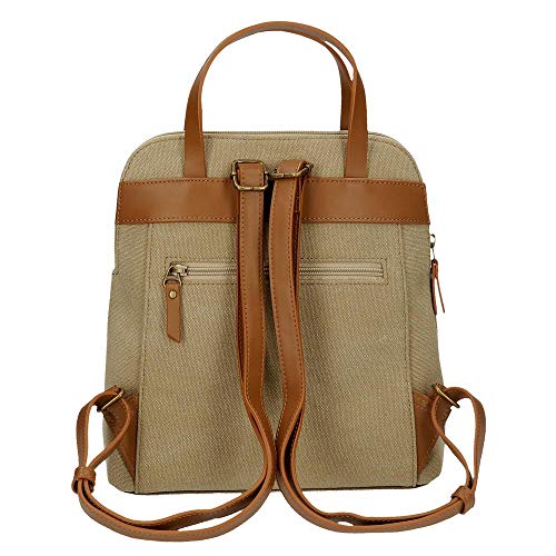 Pepe Jeans Tana Mochila Beige 26x29x10 cms Algodón, Poliéster y PU. 7,54L