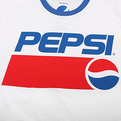 Pepsi 1991 Camiseta, Blanco (Blanco/Royal Wry), S para Hombre