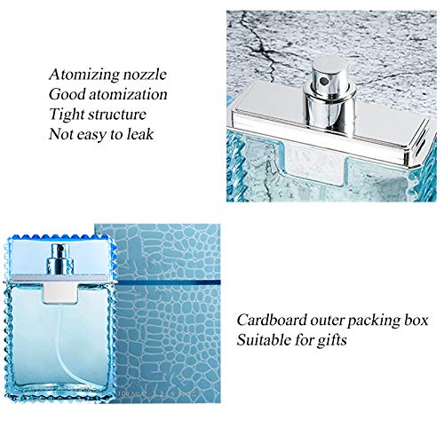 Perfume portátil para hombres de 100 ml, fragancia noble para hombres, Eau de Parfum para hombres, perfume para hombres, fragancia ligera de larga duración, perfume para caballeros, botella de spray,