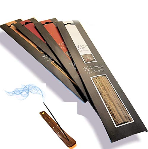 Perfumes de incienso más populares Perfume varillas que queman para la meditación regalo yoga en casa lección de aprendizaje natural indio, curación de los chacras perfumado regalo (80 piezas)