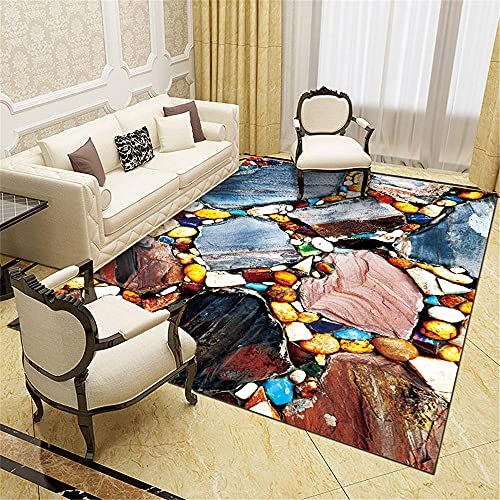 Personalizable La Alfombrae Alfombra de la Sala de Estar marrón diseño de Piedra de Alta definición de Alta definición Alfombra Suave Duradera Marrón de Varios tamaños antiácaros Tatami Alfombras 16