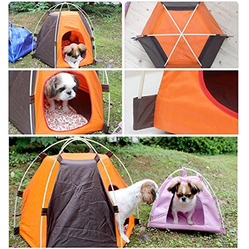 Pet Tents Portable Folding Anti-ultraviolet Rainproof Waterproof Durable Dogs Cats Bed House for Summer Indoor Outdoor Travel Camping