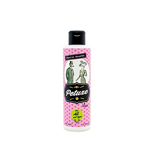Petuxe Champú para Mascotas. Champú Vegano Perros. Champú Gatos. Todas Las Razas. Todo Tipo de Pelo - Vegano. Lava en Profundidad. con Vitamina E - 200 ml