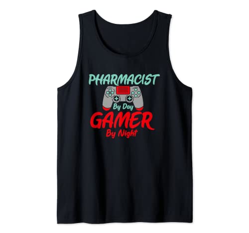 Pharmacist By Day Gamer By Night Pharmacy School Camiseta sin Mangas