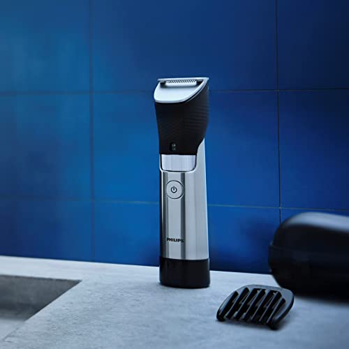 Philips Barbero Serie 9000 BT9810/15 - Recortadora de barba con 30 posiciones de longitud, sensor power adapt que se adapta a la densidad de tu barba, resistente al agua y cuchillas steel precision
