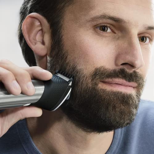 Philips Barbero Serie 9000 BT9810/15 - Recortadora de barba con 30 posiciones de longitud, sensor power adapt que se adapta a la densidad de tu barba, resistente al agua y cuchillas steel precision