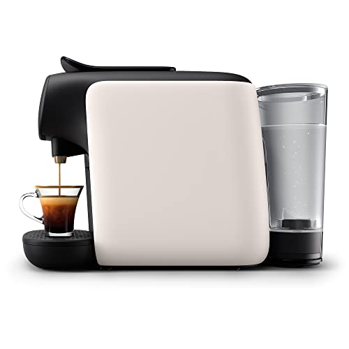 Philips l'Or Barista Sublime Cafetera de Cápsulas, Satin Blanc, Reconocimiento de Cápsula Doble, 1 o 2 Tazas, Bandeja de Goteo Ajustable, LM9012/00