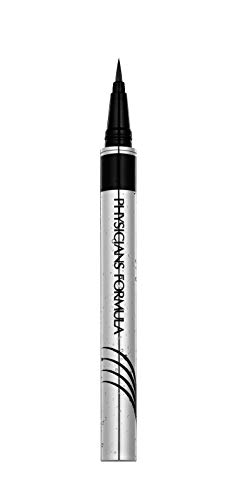 Physicians Formula, Eye Booster Waterproof Ultra-Fine Liquid Eyeliner, Delineador Líquido Ultrapreciso, Fácil de Aplicar, Waterproof, Suero Acondicionador de Pestañas y Péptidos, Blackest Black 30 g
