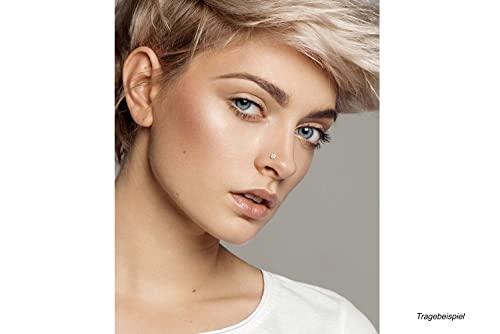 Piercing Line 18 quilates de oro studs nariz cristal flor