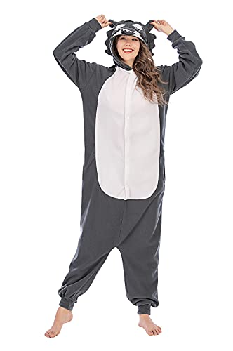 Pijamas de Animales de Una Pieza Unisexo Adulto Traje de Dormir Cosplay Disfraz Lobo,LTY33,2,M