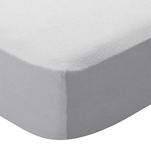 Pikolin Home - Protector de colchón de rizo Aloe Vera transpirable, con faldón elástico válido para colchones de hasta 32 cm de altura, Cama de 90 - 90 x 190/200 cm
