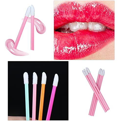 Pincel de labio desechable de 120 piezas pincel de maquillaje lápiz labial palo brillante con labio herramienta de aplicación conjunto de herramientas de belleza de maquillaje 10pcs cada color