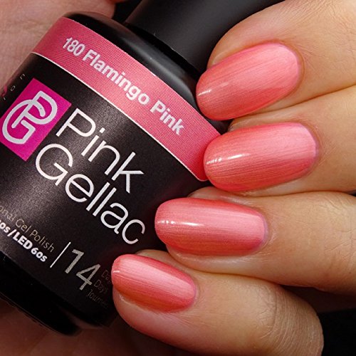 Pink Gellac 180 Flamingo Pink Color Esmalte Gel Permanente 14 días
