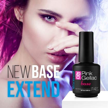 Pink Gellac Base Extend Endurece Fortalece y no necesita Primer