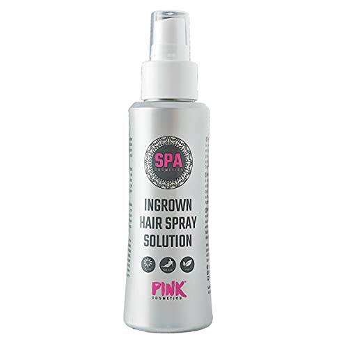 PINK Ingrown Hair Spray Solution (100 ml) - Ideal después de la depilación, el azúcar y el afeitado - Para el vello encarnado y las quemaduras por afeitado