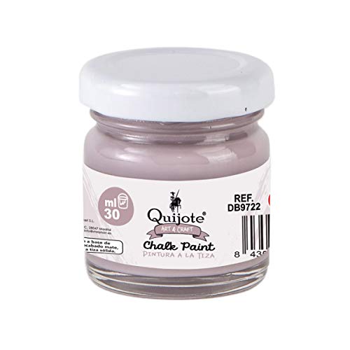 PINTURA A LA TIZA QUIJOTE PAPER WORLD - Chalk paint, a base de agua, 30ml, para muebles, madera, metal, cerámica, piedra, escayola, vidrio - LILA.