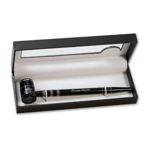 Pipe Silbato Screen Queen Colador lose Silbato de mano de aluminio negro