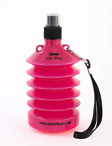 Pipi Clean Botella higienizante Plegable para Limpiar el PIS de los Perros | Limpiador orina Pipi Mascotas (Rosa Snoopy)