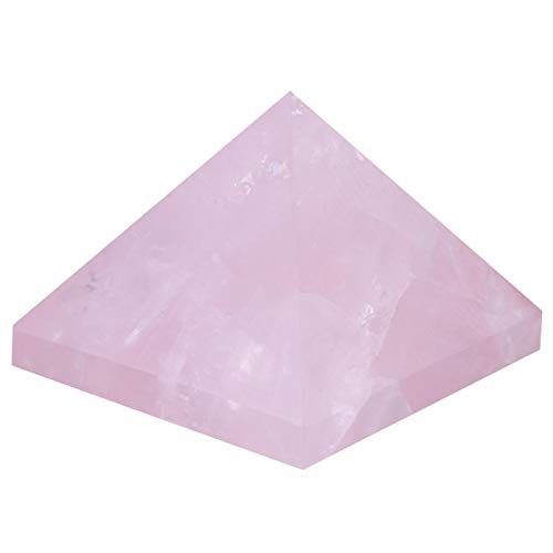 Pirámide de cristal, pirámide de cuarzo rosa, antiguo Egipto, natural para la suerte en la vida, pisapapeles para decoración del hogar, buena fortuna