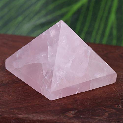Pirámide de cristal, pirámide de cuarzo rosa, antiguo Egipto, natural para la suerte en la vida, pisapapeles para decoración del hogar, buena fortuna