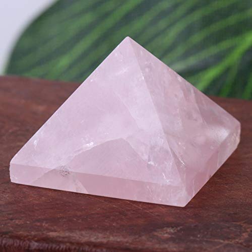 Pirámide de cristal, pirámide de cuarzo rosa, antiguo Egipto, natural para la suerte en la vida, pisapapeles para decoración del hogar, buena fortuna