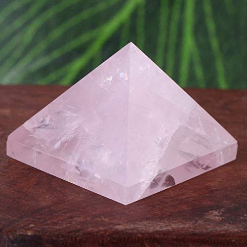 Pirámide de cristal, pirámide de cuarzo rosa, antiguo Egipto, natural para la suerte en la vida, pisapapeles para decoración del hogar, buena fortuna