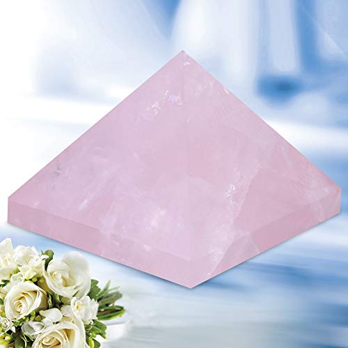 Pirámide de cuarzo rosa del antiguo Egipto, pirámide de cristal, para la buena suerte Suerte en la vida