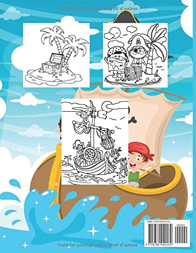 Pirates Livre De Coloriage Pour Enfants: Découvrez le monde des pirates avec ces pages de coloriage cool et amusant pour la relaxation et le ... les filles et les garçons âgés de 4-8 ans