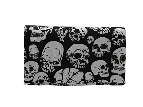 Plan B, Pitillera Tabaco de Liar, Two Days Hardcore, 11 x 7 cm, 15 g, con Bolsa Interior Goma Eva, Calaveras Blancas