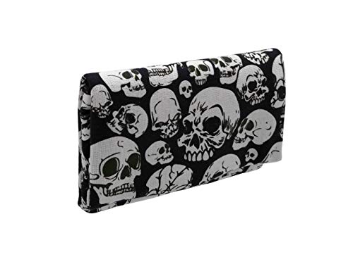 Plan B, Pitillera Tabaco de Liar, Two Days Hardcore, 11 x 7 cm, 15 g, con Bolsa Interior Goma Eva, Calaveras Blancas