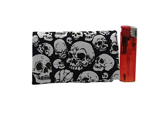 Plan B, Pitillera Tabaco de Liar, Two Days Hardcore, 11 x 7 cm, 15 g, con Bolsa Interior Goma Eva, Calaveras Blancas