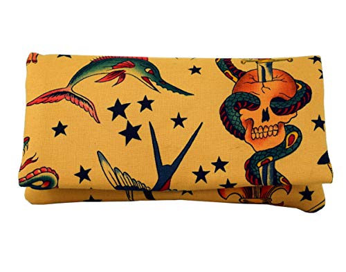 Plan B Pitillera Tabaco de Liar, Yolo Tattoo, 16 x 8,5 cm, 50 g, con Bolsa Interior Goma Eva, Multicolor
