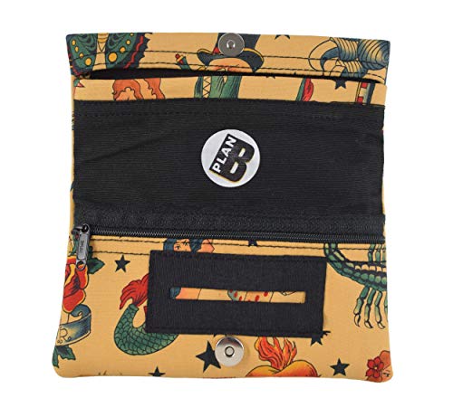 Plan B Pitillera Tabaco de Liar, Yolo Tattoo, 16 x 8,5 cm, 50 g, con Bolsa Interior Goma Eva, Multicolor