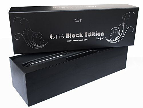 Plancha de Pelo Profesional Titanio Placa Fina One Black Edition (Negra) By AGV