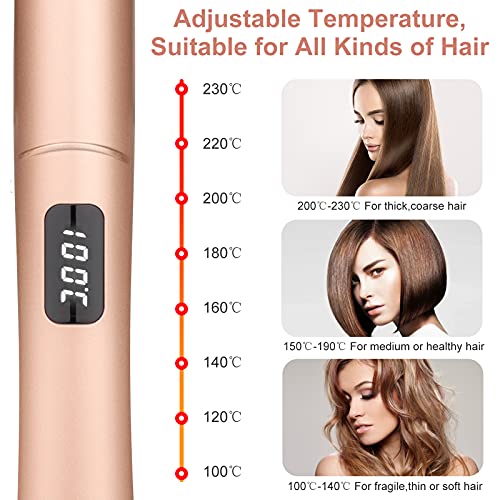 plancha pelo cerámica crimper mini profesional 2 En 1 Con Pantalla LCD Temperatura Ajustable