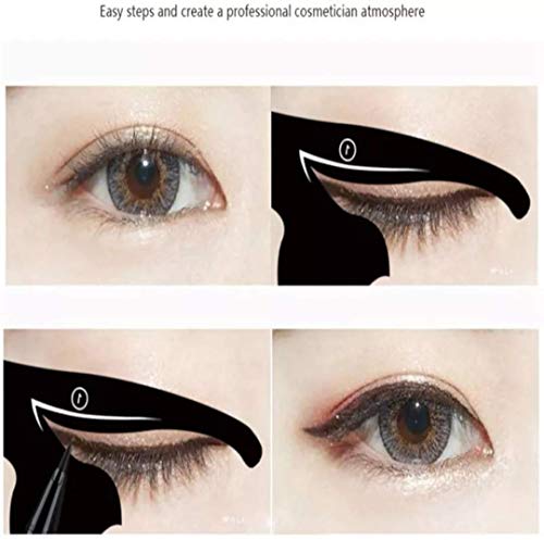 Plantilla para contorno de sombra de ojos de gato (juego de 2) para ojos ahumados y ojos de gato impecables.