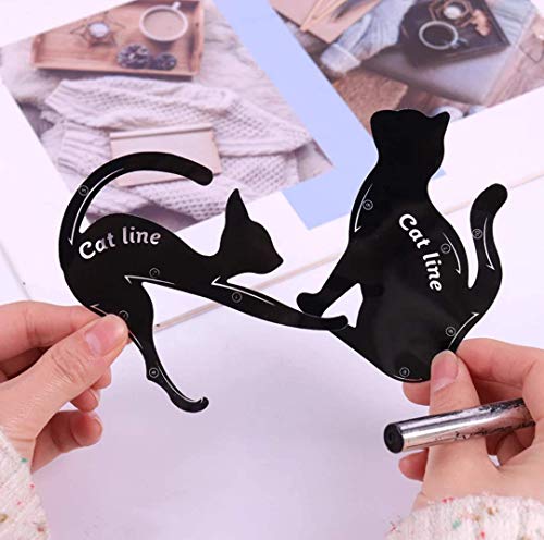 Plantilla para contorno de sombra de ojos de gato (juego de 2) para ojos ahumados y ojos de gato impecables.
