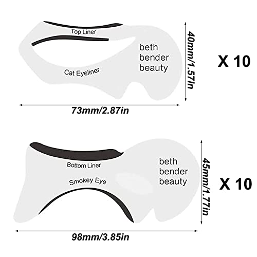 Plantillas De Sombra De Ojos Juego 10/20 Piezas Plantillas De Maquillaje Delineador De Ojos Herramientas De Maquillaje De Ojos Gato Plantillas Delineador Para Maquillaje De Ojos Transparente 2 Tamaños