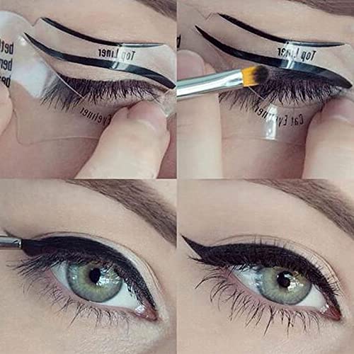 Plantillas De Sombra De Ojos Juego 10/20 Piezas Plantillas De Maquillaje Delineador De Ojos Herramientas De Maquillaje De Ojos Gato Plantillas Delineador Para Maquillaje De Ojos Transparente 2 Tamaños