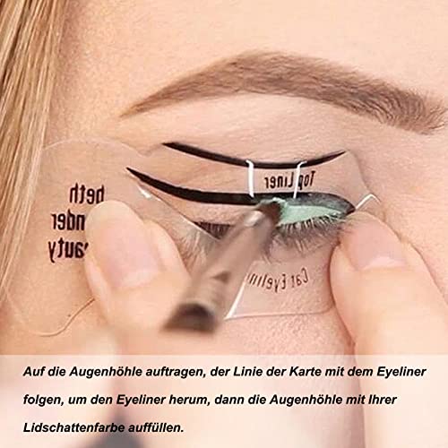 Plantillas De Sombra De Ojos Juego 10/20 Piezas Plantillas De Maquillaje Delineador De Ojos Herramientas De Maquillaje De Ojos Gato Plantillas Delineador Para Maquillaje De Ojos Transparente 2 Tamaños