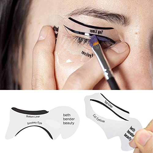 Plantillas De Sombra De Ojos Juego 10/20 Piezas Plantillas De Maquillaje Delineador De Ojos Herramientas De Maquillaje De Ojos Gato Plantillas Delineador Para Maquillaje De Ojos Transparente 2 Tamaños