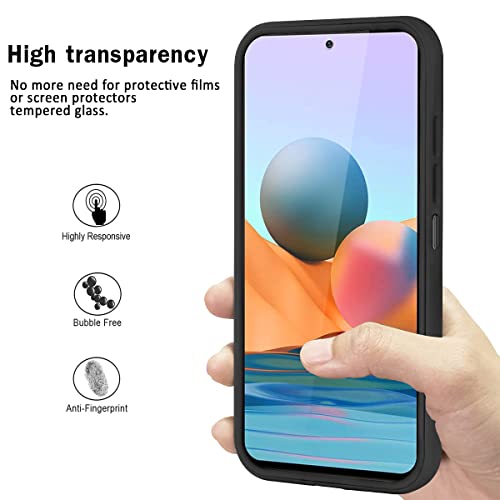 Pnakqil Funda con Cuerda para Xiaomi Redmi Note 10 Pro 4G/Redmi Note 10 Pro MAX 6.67", Carcasa 360 Grados Delantera Trasera Case con Colgante Ajustable Collar Correa de Cuello Cadena Cordón - Negro
