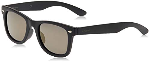 Polaroid PLD 8006/S LM DL5 Gafas de Sol, Negro (Matt Black/Grey Goldmir Pz), 48 Unisex Niños