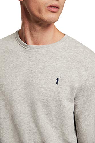 POLO CLUB Sudadera Orgánica Gris Vigoré con Cuello Redondo para Hombre