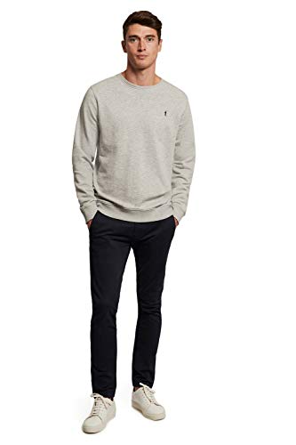POLO CLUB Sudadera Orgánica Gris Vigoré con Cuello Redondo para Hombre