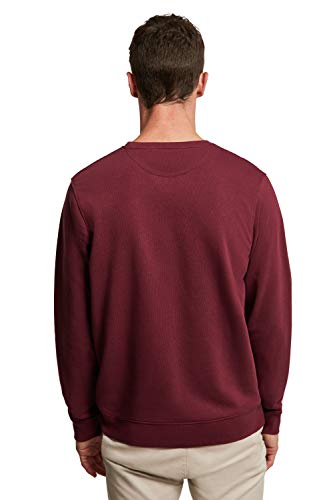 POLO CLUB Sudadera Orgánica Rojo Burdeos con Cuello Redondo para Hombre